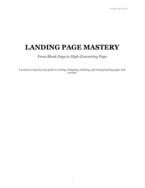 eBook - Landing Page Mastery