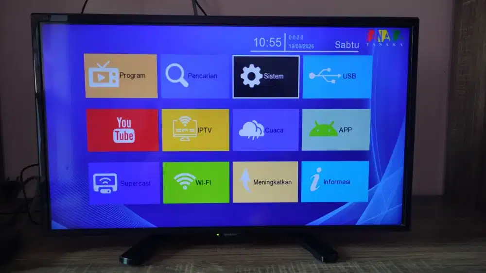 TELEVISI TV LED SHARP AQUOS 24 INCH PLUS SET BOX BAGUS