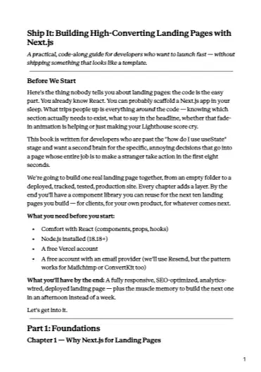 eBook - Ship It: Building High-Converting Landing Pages with Next.js