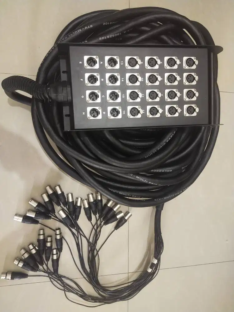 snake cable merk BTV 24 chanel  16 in 8 out panjang 30 m