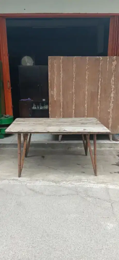Meja makan jati tua vintage jati tua