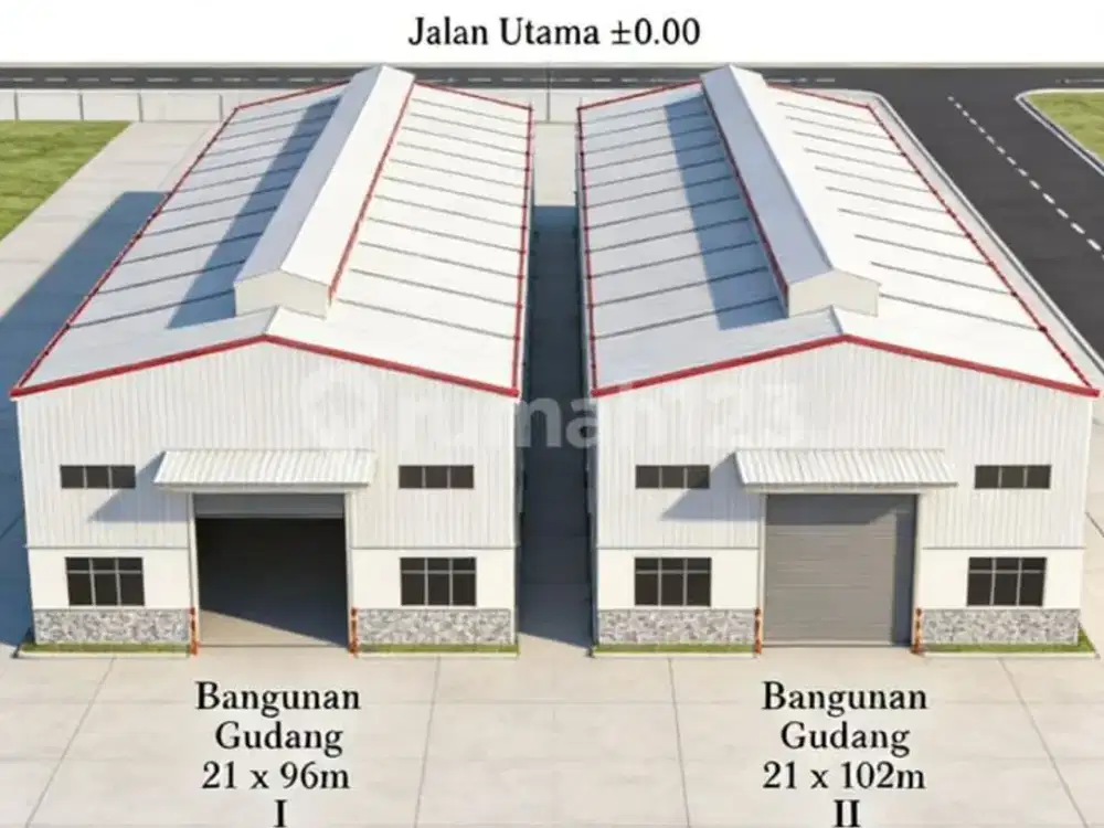 Disewakan Pabrik Gudang Baru Luas 2150M2 Parung Panjang Bogor 2 Unit Kantor Mandiri Siap Pakai Dekat Akses Tol
