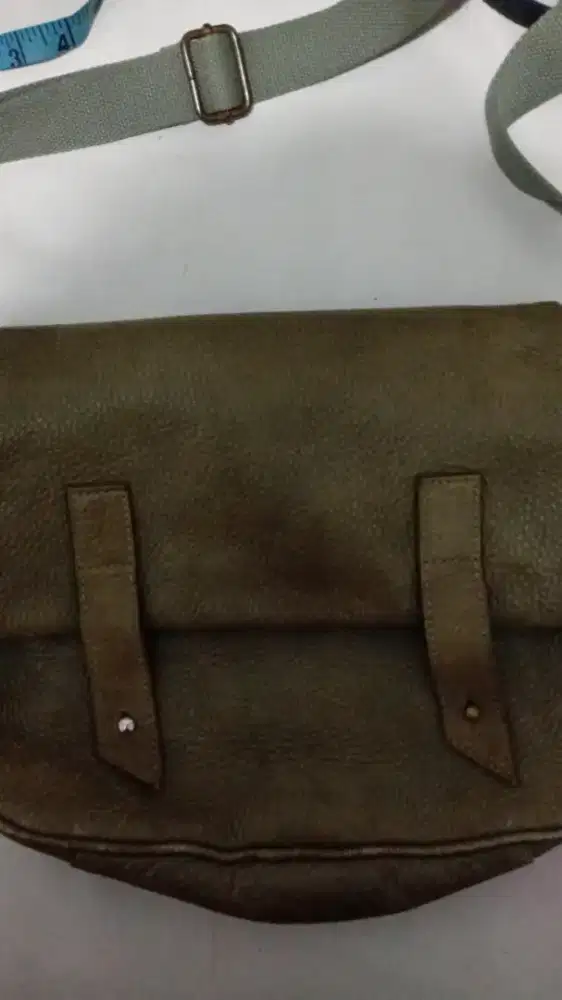 Sling kulit gajah bisa Cowo/Cewe Warna hijau Army / Jotol