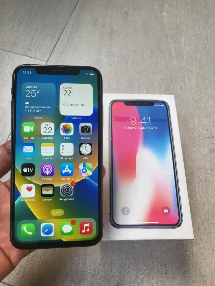 Jual cepat iphone x 256 fullset