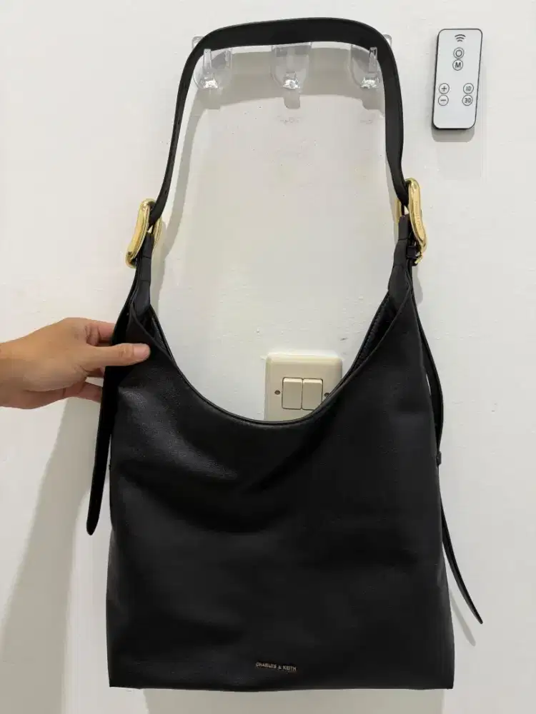 Charles & Keith Hobo Bag Black (L)