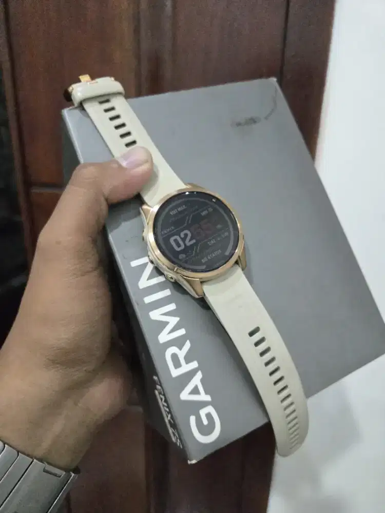 Garmin Fenix 7S Sapphire Solar EX Resmi Fullset
