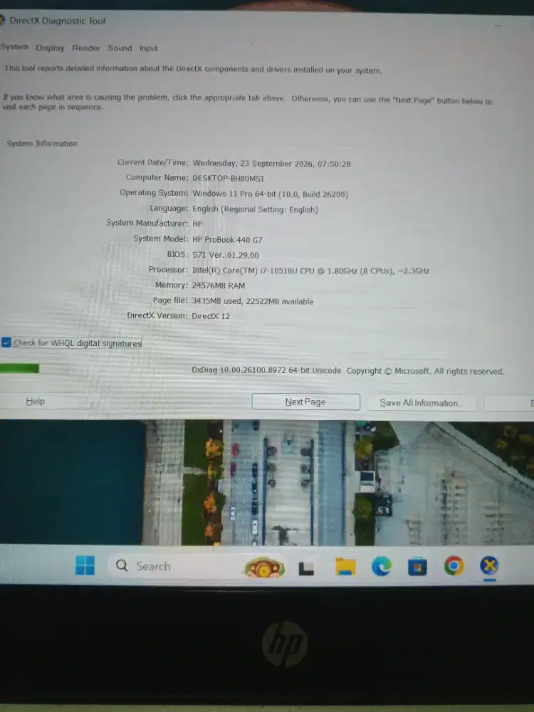 Laptop HP Probook 440 G7 i7 ram 24 GB NVME 512 GB
