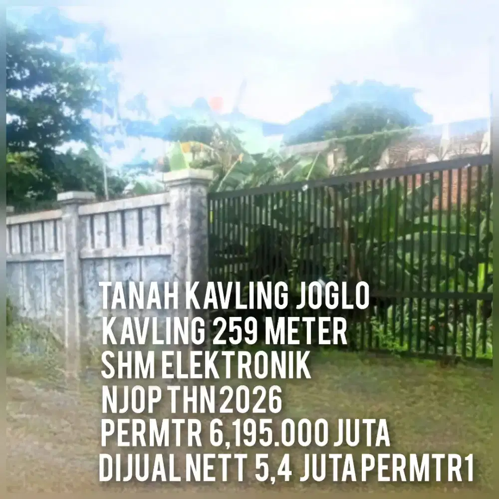 Kavling Murah di Bawah NJOP di Joglo dkt Meruya Utara Jelambar Kedoya