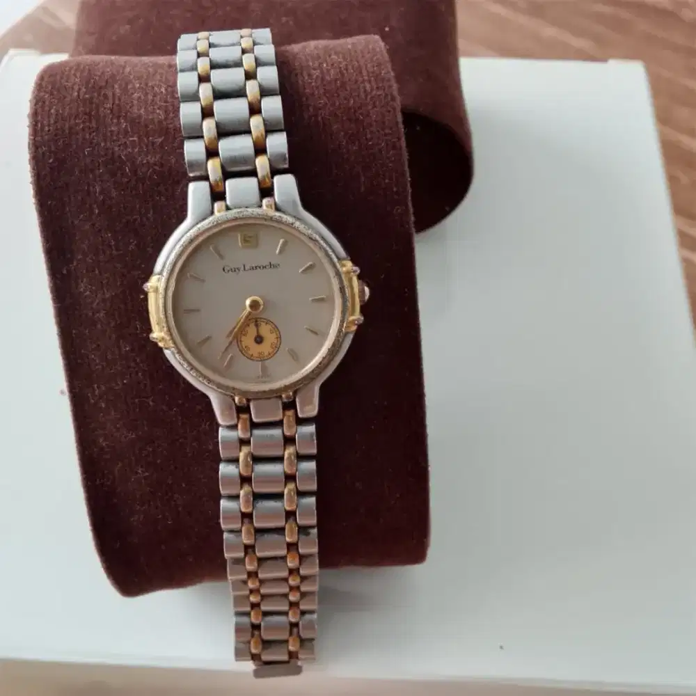 Jam Tangan Vintage Guy Laroche Paris Two-Tone Swiss Quartz