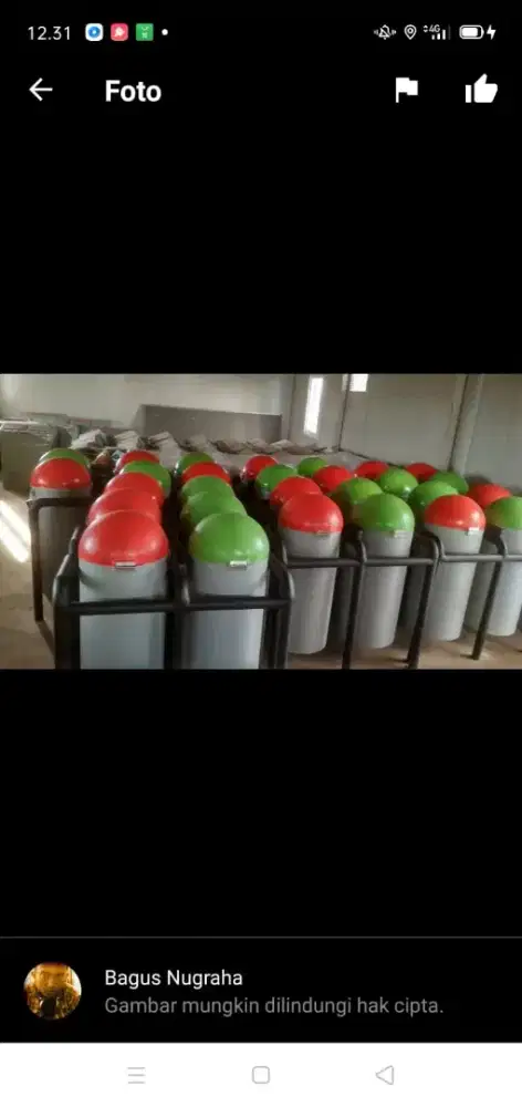 Tong sampah fiberglass