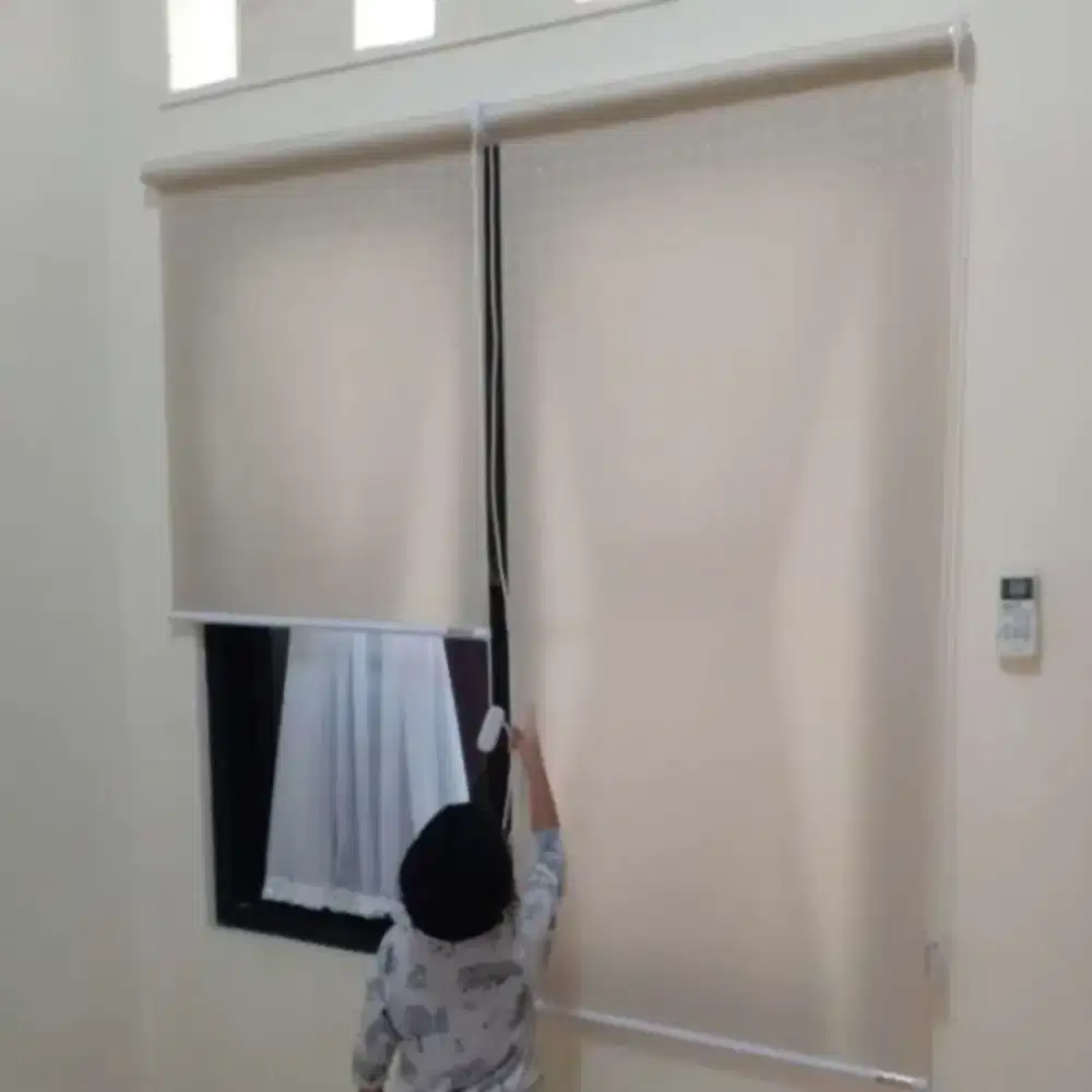 Roller blind gorden tirai gulung custom