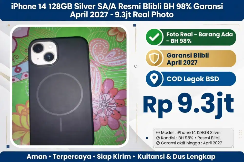 Iphone 14 basic 128gb GARANSI RESMI BLIBLI