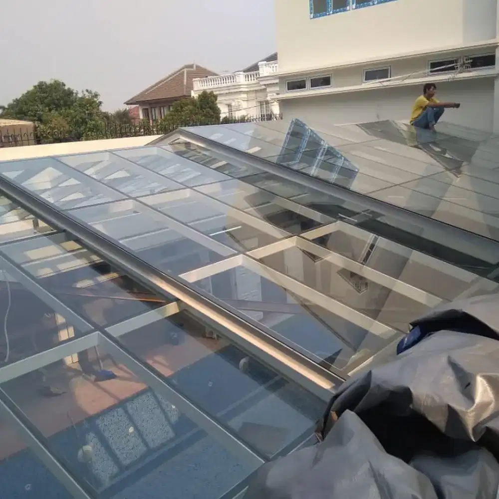 kanopi kaca 8mili