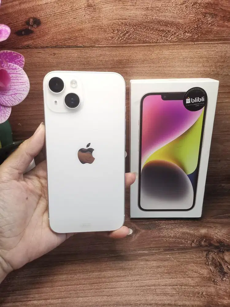 iphone 14 128gb bh 77 ex blibli fullset ori bisa tuker tambah