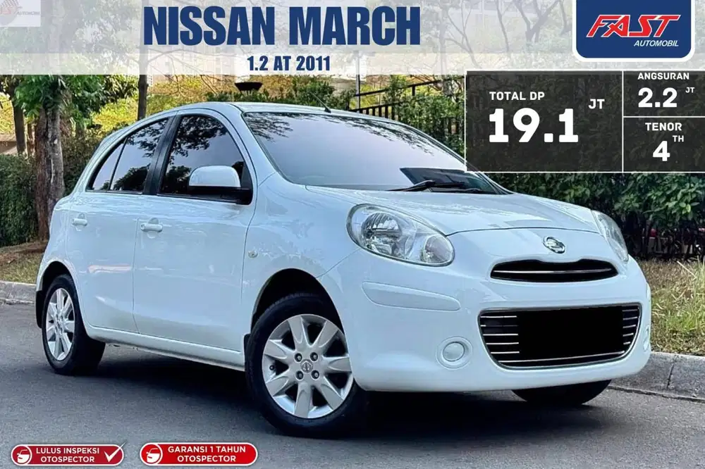DP 19JT NISSAN MARCH 2011 1.2 AT LOW KM & PAJAK PANJANG
