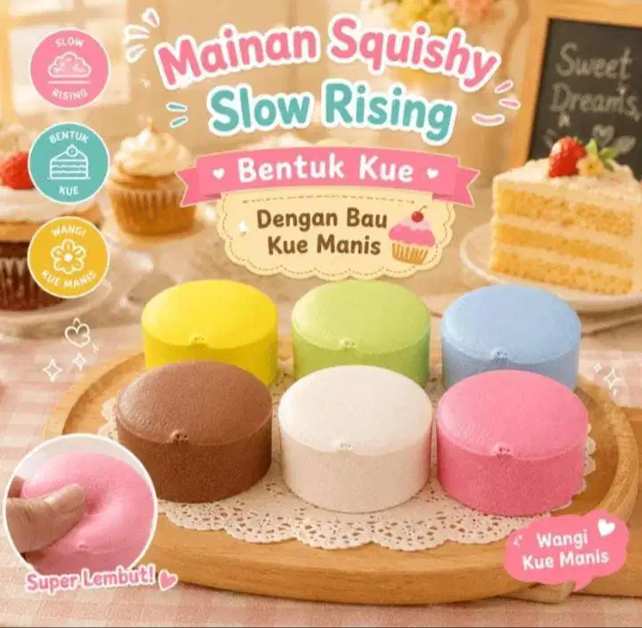 mainan anak squishy roti manis