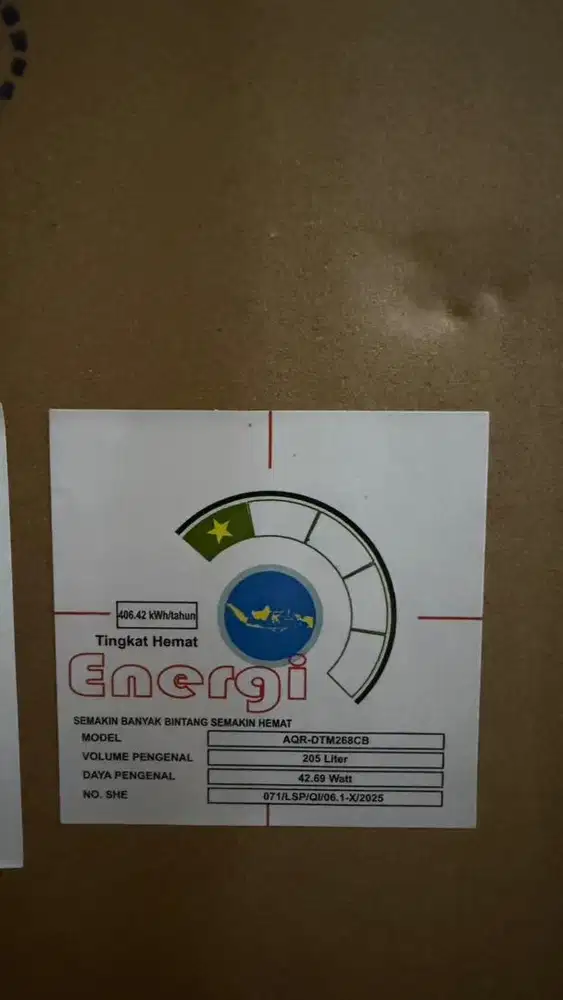 KULKAS AQUA KONDISI MASIH 99% PEMAKAIAN 2 BULAN