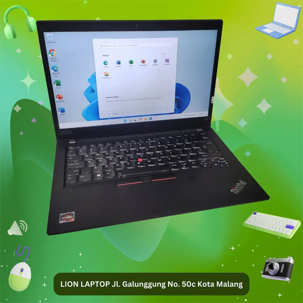 RAM 16GB AMD Ryzen 5 PRO VGA 2GB Lenovo Thinkpad T495 [23|09]