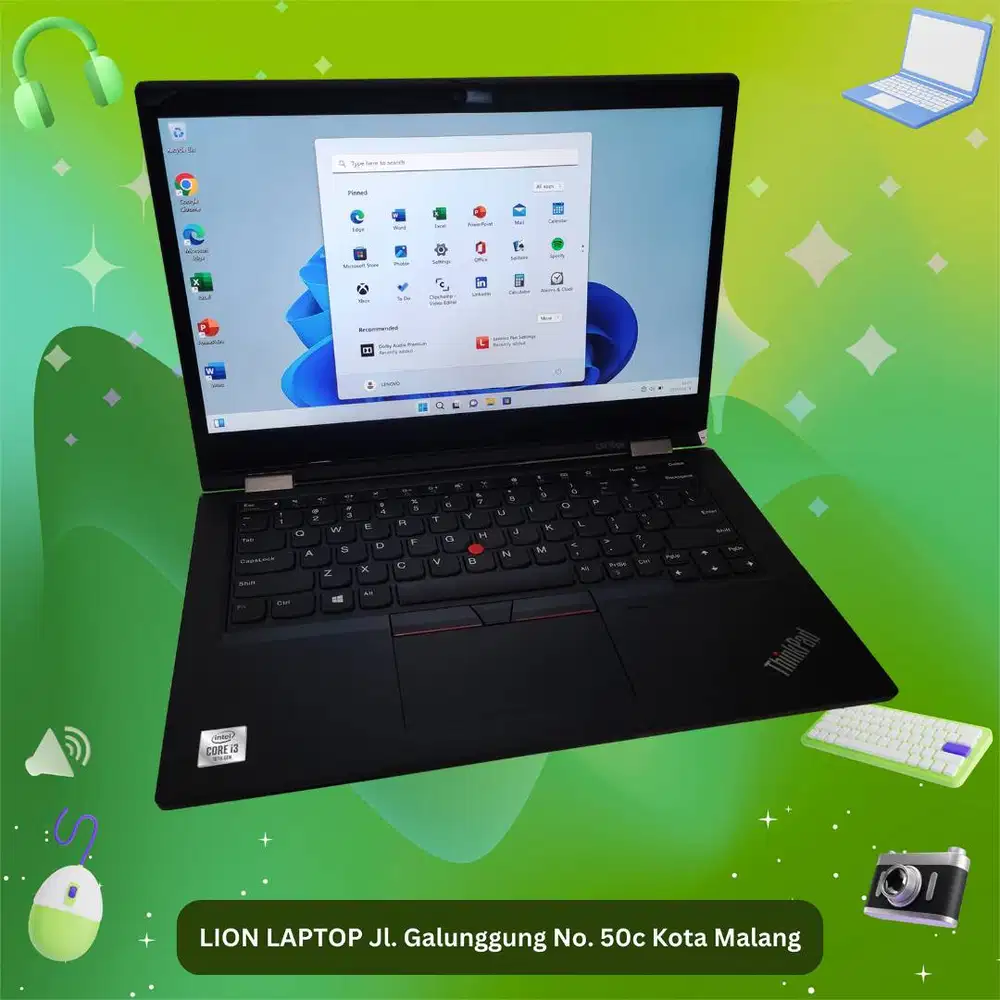Core i3 Gen 10 Flip 360° Include Stylus Lenovo Thinkpad YOGA L13 [23|0