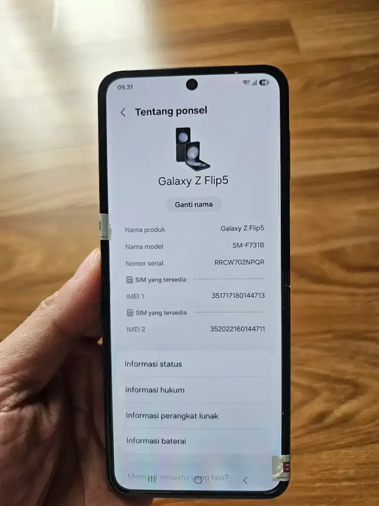samsung flip 5 ram 8/512 mulus nominus lengkap