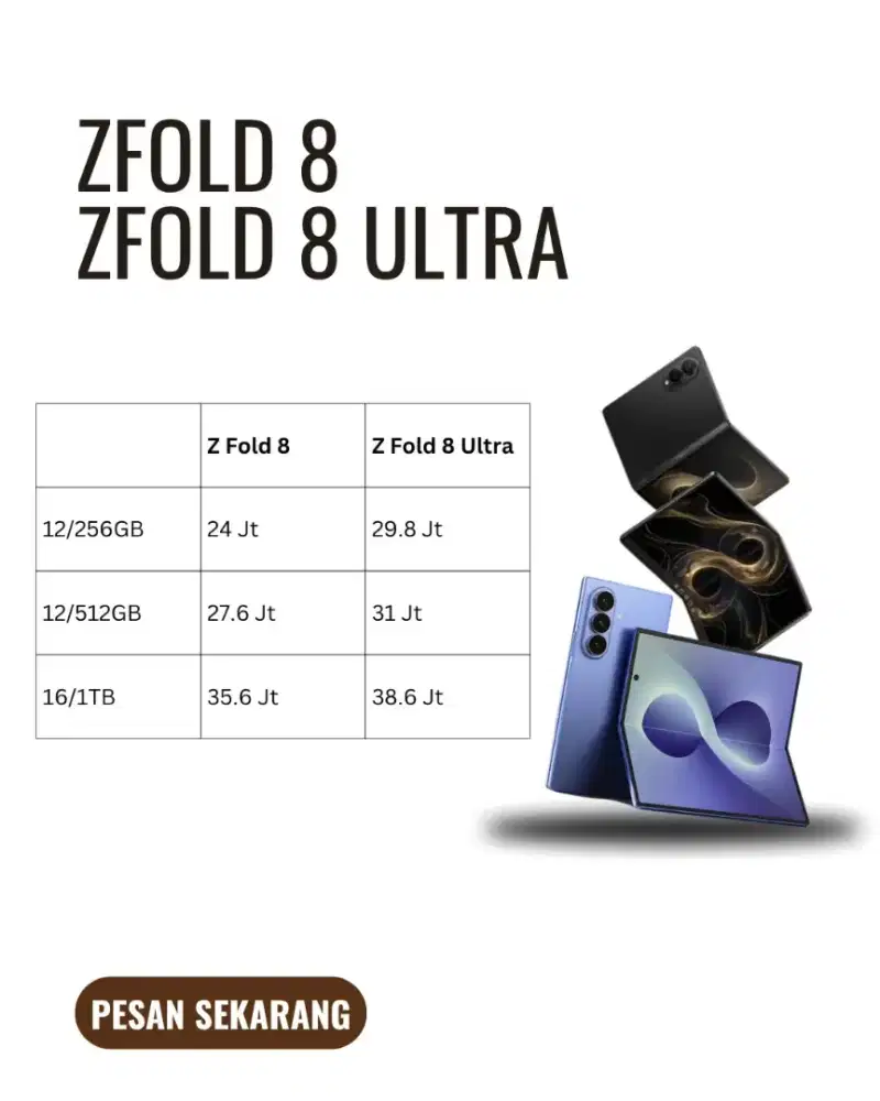 Z Fold 8 Ultra 12/ 256 Baru Segel SEIN