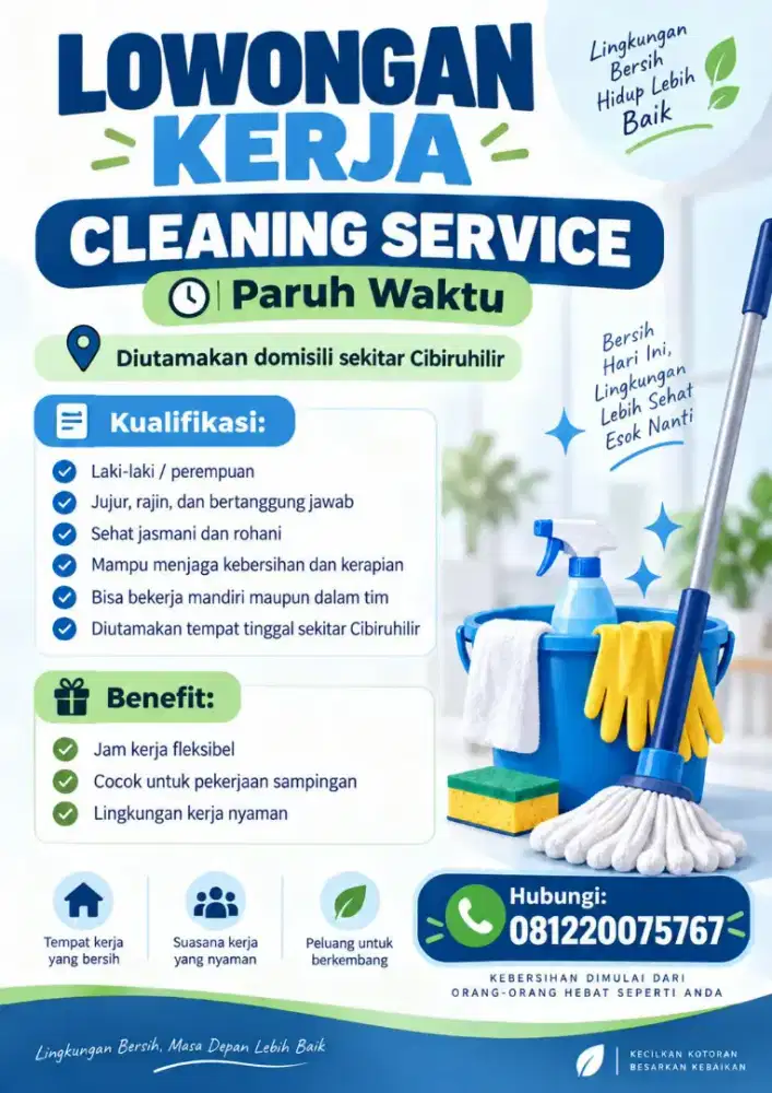 Loker Cleaning service paruh waktu