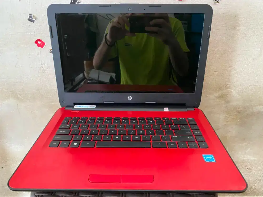 JUAL LAPTOP HP14-AM066TU INTEL N3060 RAM4GB HDD500GB WIN10 ORI MULUS