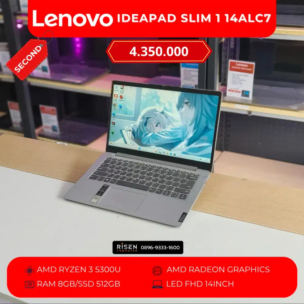 LENOVO IDEAPAD SLIM 1 14ALC7 AMD Ryzen 3 5300U 8/512GB FHD 14Inch