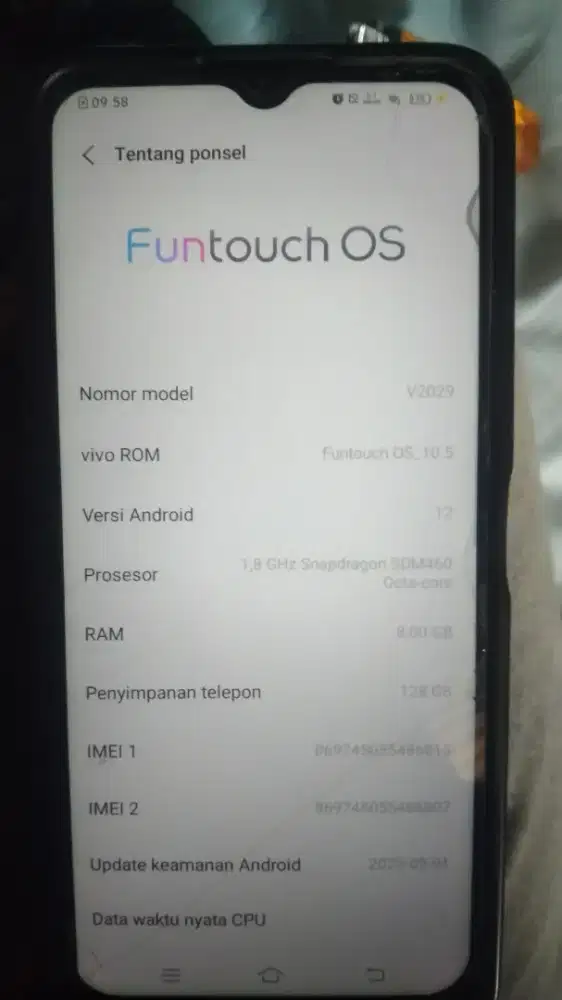 Vivo y20s RAM 8/128