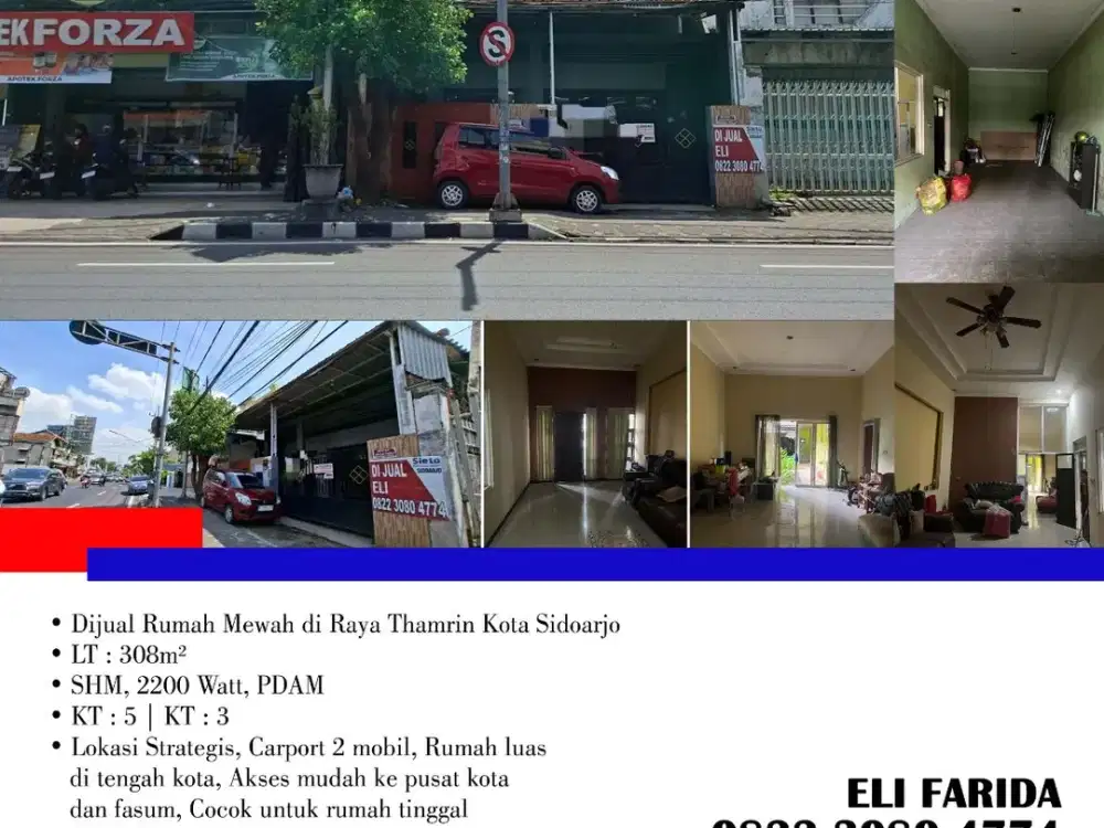 Dijual Rumah Mewah di Raya Thamrin Kota Sidoarjo