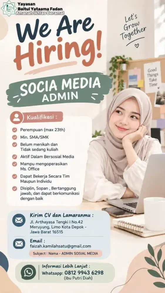 Loker admin sosial media