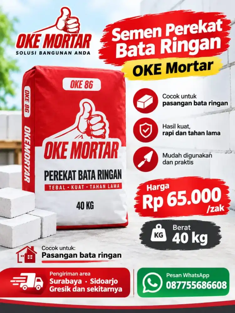 Semen Mortar Perekat bata ringan