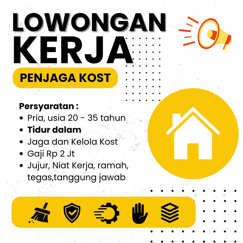 Lowongan kerja Penjaga Kost