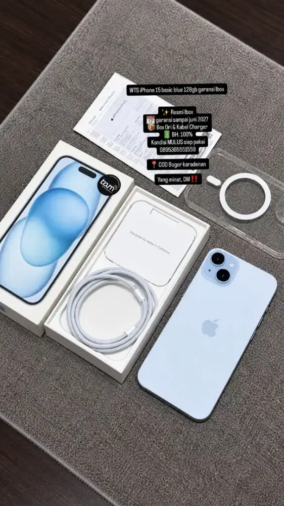 Iphone 15 ibox 128gb bh 100