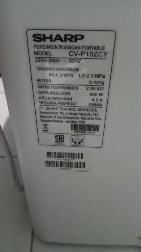 Di jual cepat,, AC portabel merk Sharp.