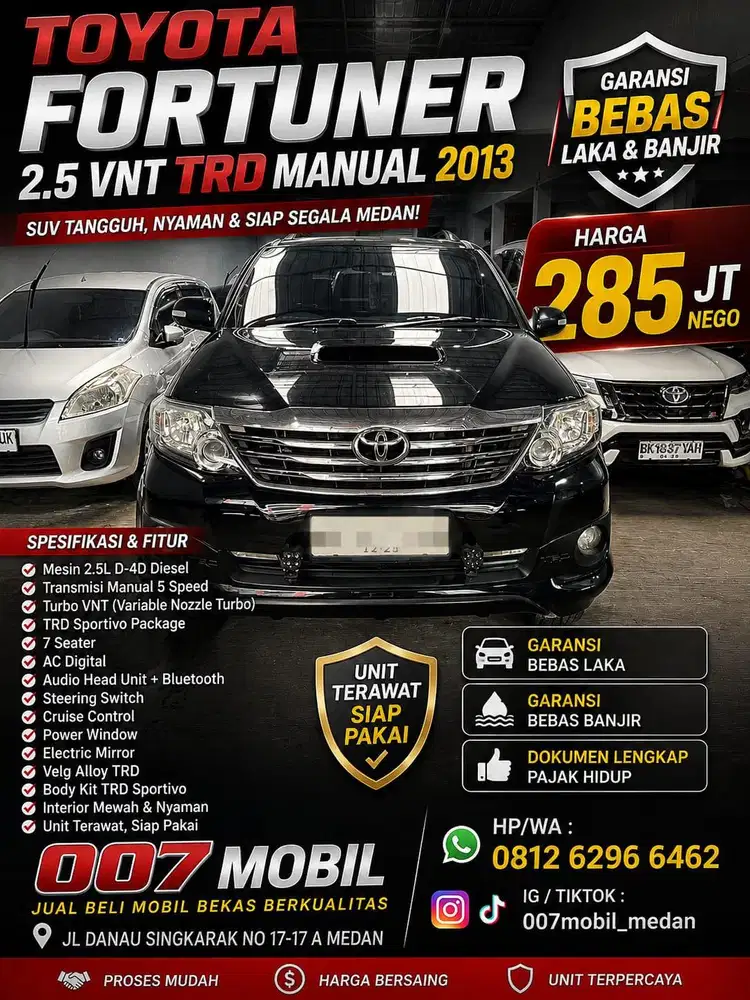 Toyota Fortuner 2,5 VNT TRD Manual 2013,2014,2015 , Pajero 2014,2015