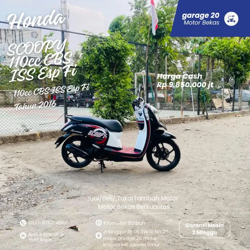 Honda Scoopy 110cc CBS ISS Esp Fi Tahun 2016