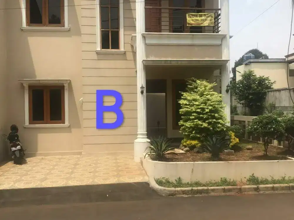DIJUAL CEPAT — RUMAH 2 LANTAI POSISI HOOK DI CIBUBUR DEKAT LRT HARJAMUKTI