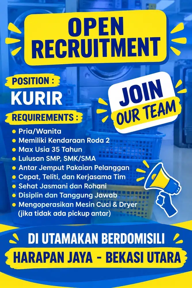 LOKER KURIR LAUNDRY