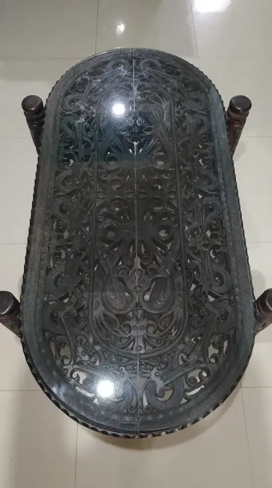 MEJA ANTIK KAYU ULIN ASLI KALIMATAN