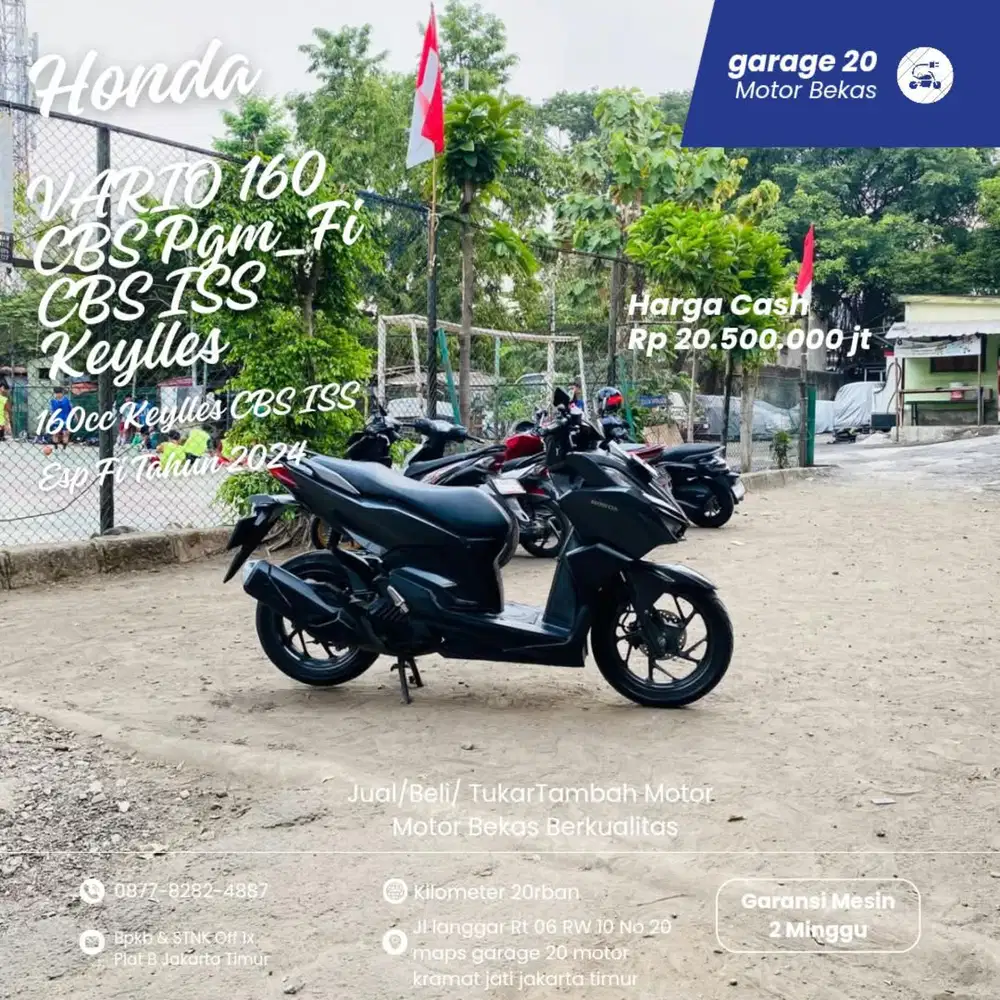 Honda Vario 160cc CBS ISS Keylles Fi Tahun 2024