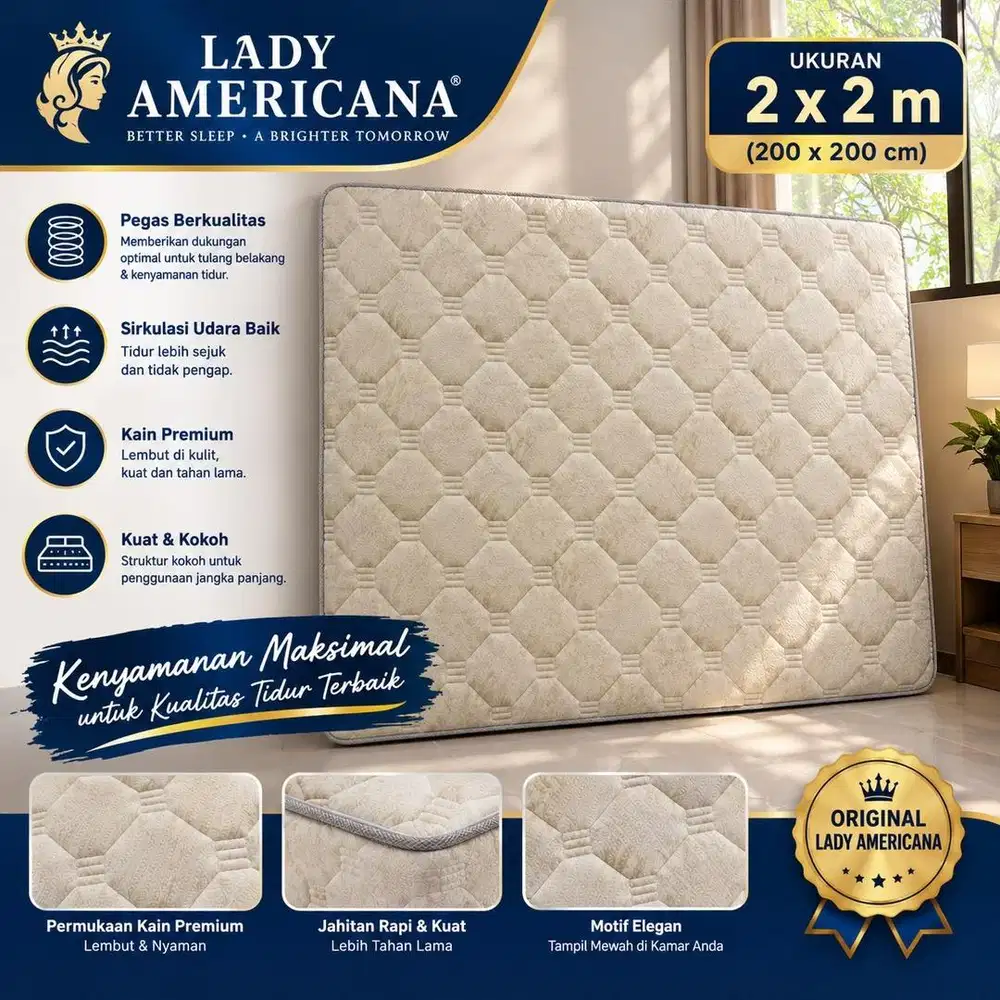 Jual cepat kasur springbed Lady Americana