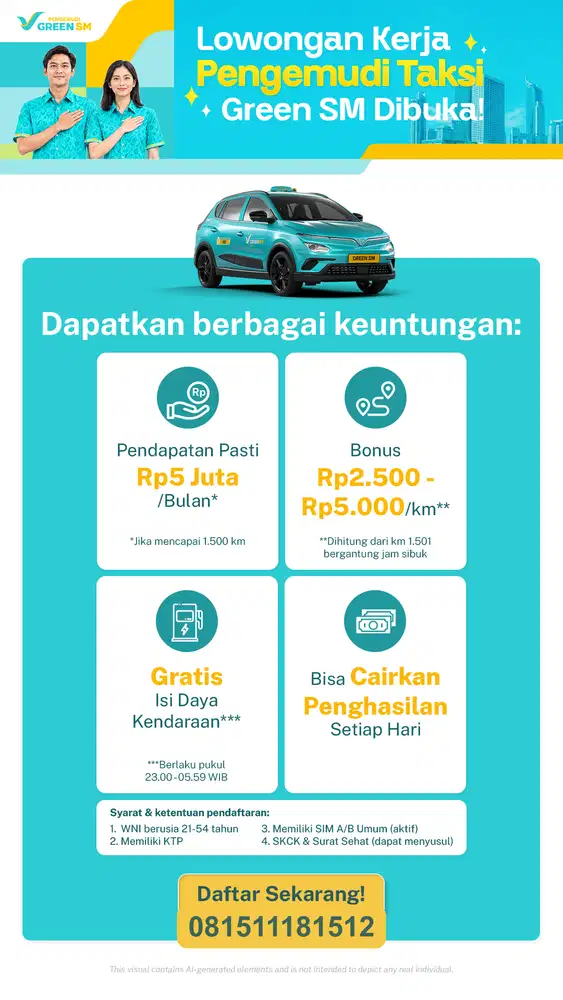 LOWONGAN KERJA MITRA PENGEMUDI GREEN SM
