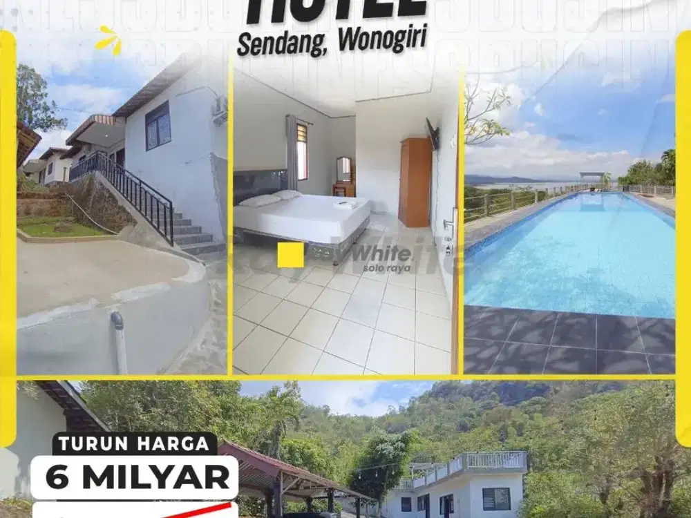 Dijual Hotel Resort Full Furnished Wisata Waduk Gajahmungkur Wonogiri Solo