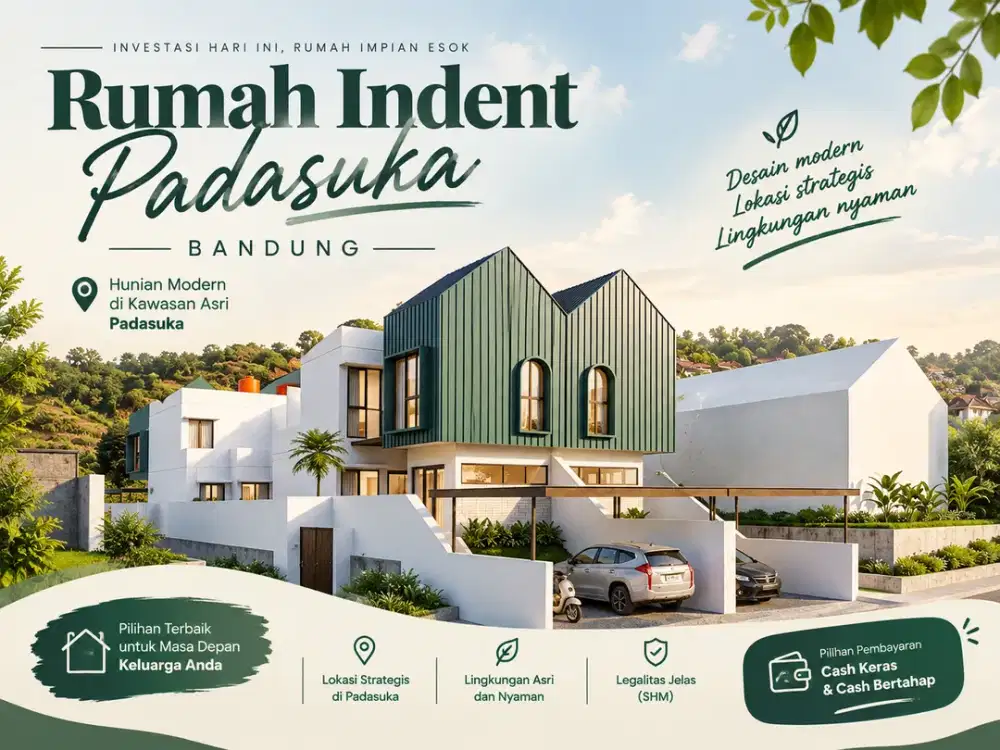 Hunian Asri Padasuka Bandung - Desain Scandinavian, 15 Menit ke Kota