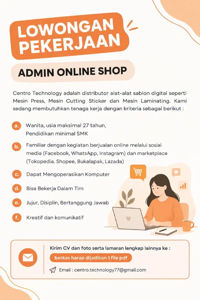 LOWONGAN KERJA DIGITAL MARKETING & E-COMMERCE DI CENGKARENG