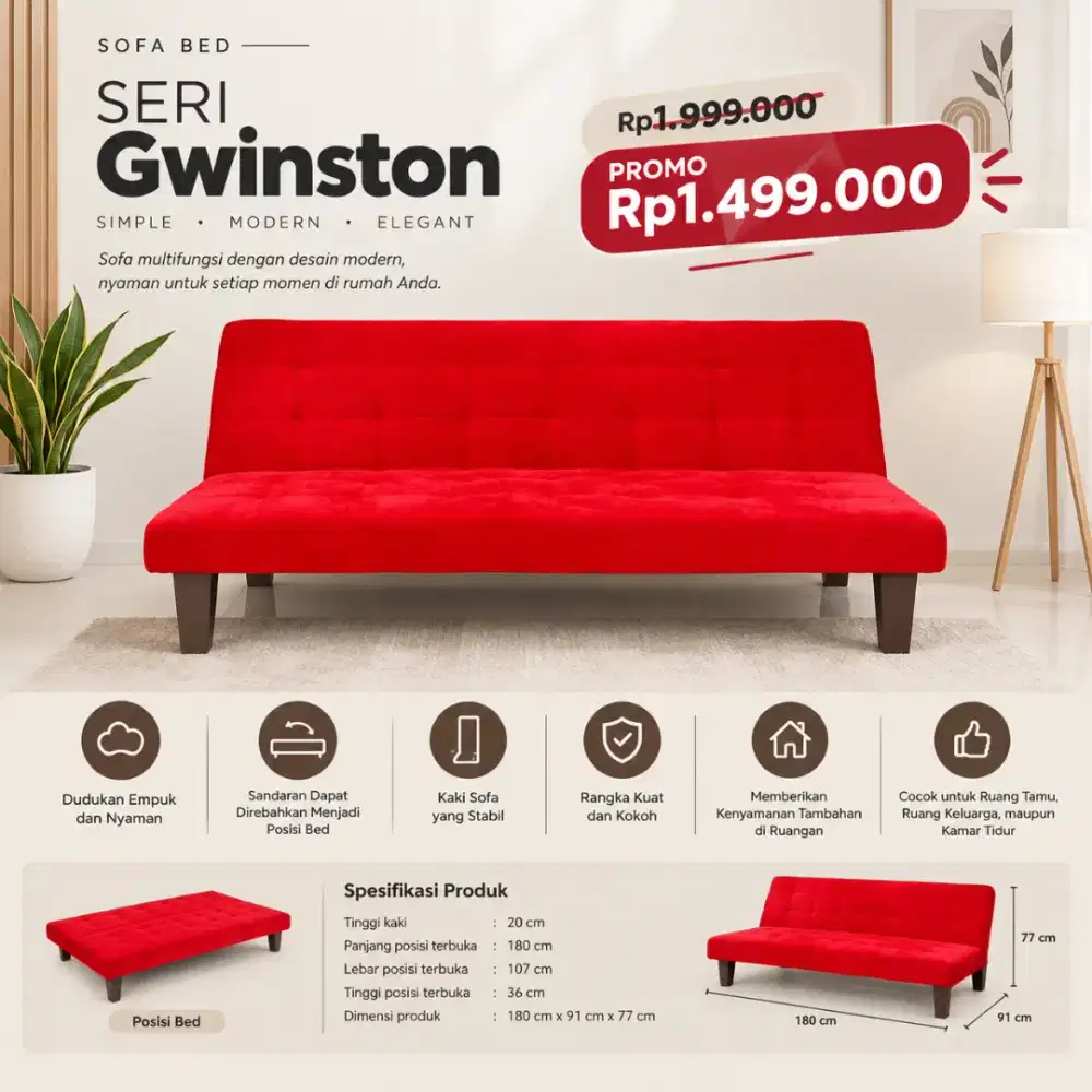 Sofabed Minimalis Selma By Informa