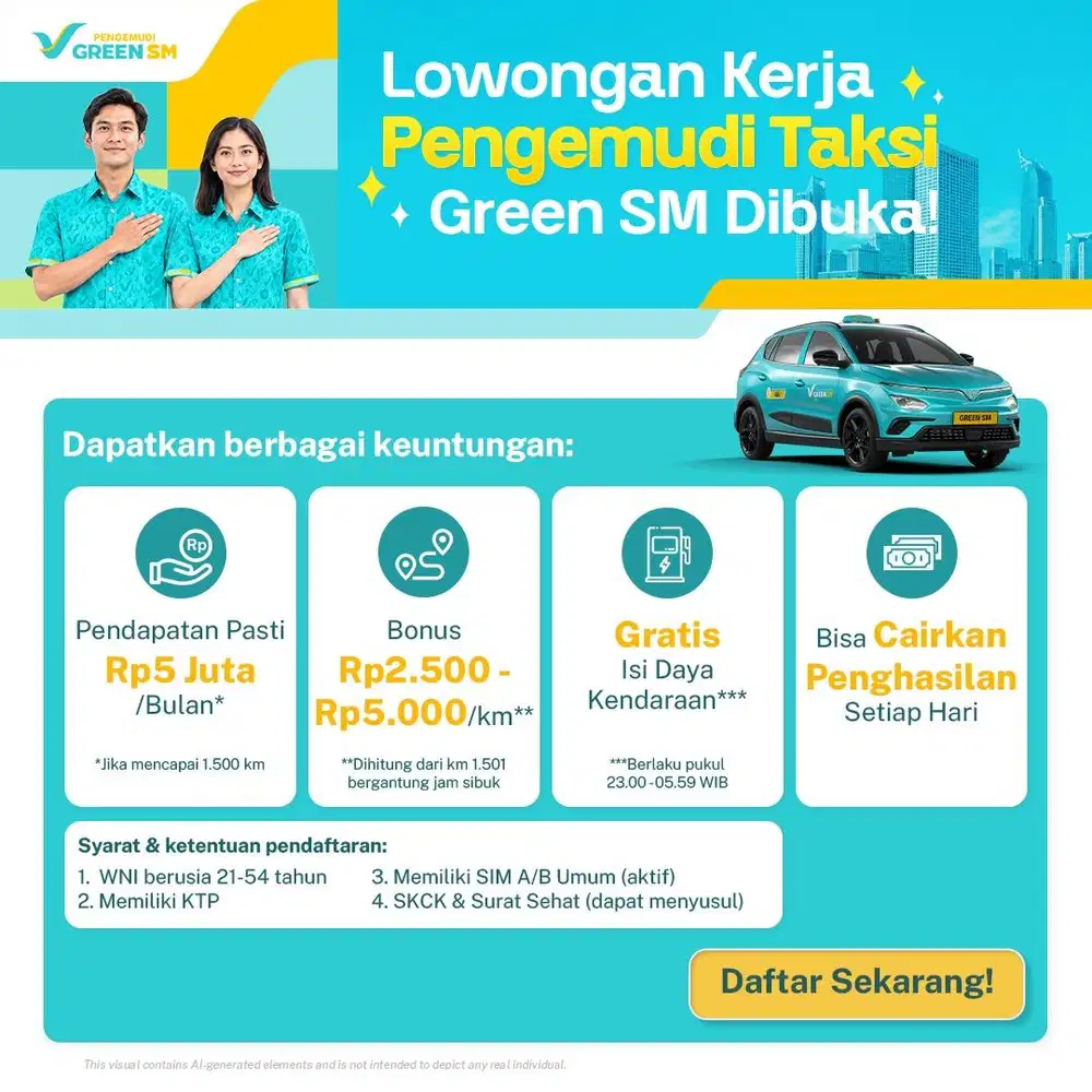 Lowongan driver taksi GreenSM