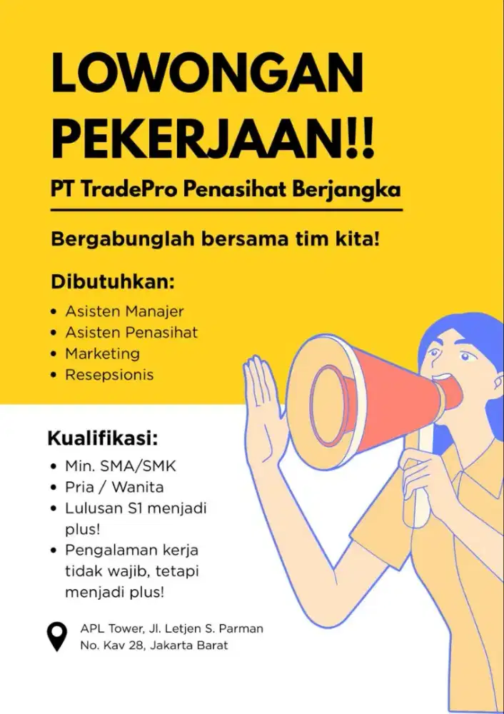 LOWONGAN PEKERJAAN!