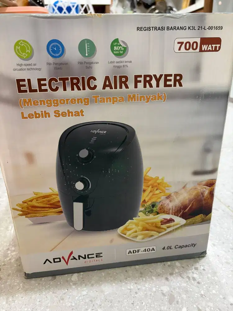 Advance Electric Air Fryer, ADF-40A, 700W (Low watt) (BARU)